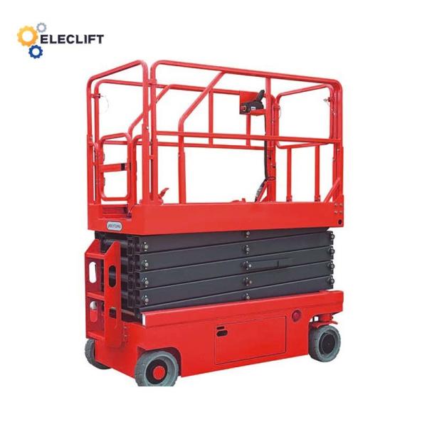Hydraulic Scissor Lift Self Propelled Lifting Platform 4x8 Feet Dimensions