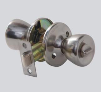 Sliver Door Hardware Key Lock Door Knob Electroplating Surface Treatment