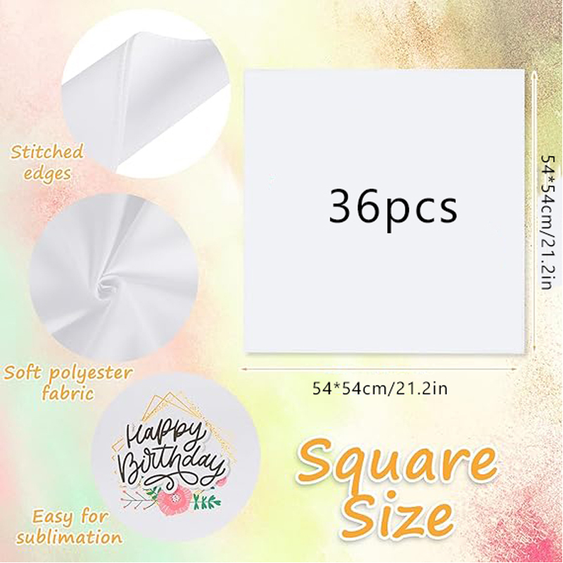 Personalized Hand Towels Polyester Sublimation Blank Handkerchiefs Plain Unisex Bandana Diy Headband
