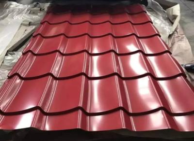 Poliéster regular PPGI REDColour Metal Roof Cladding Colored Metal corrugado Bambu Joints azulejos azulejos vidrados