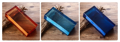 Exterior Decorative Glass Bricks Walls External Transparent Lustrous Fused