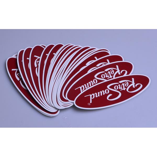 Custom printing high quality PVC vinyl die cut oval UV resistant car sticker