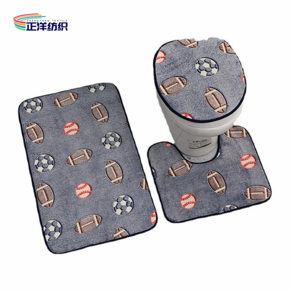 Microfiber Entrance Rugs Indoor Fluffy Fabric PU Backing Floor Mat Foot Mat Bathroom Mat Set