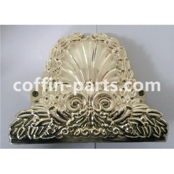 European Style Casket Corners Pale Gold PP Virgin Plastic 18# With Steel Tubes