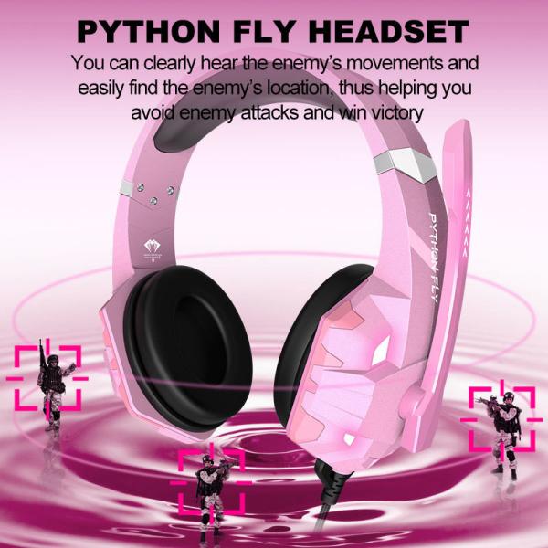 Python Fly G9000 MAX Over The Ear Wired Headphones With Mic For PC And Xbox