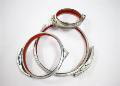 braçadeira de aço inoxidável do tubo da liberação rápida de 80mm - de 600mm com o de borracha alinhado