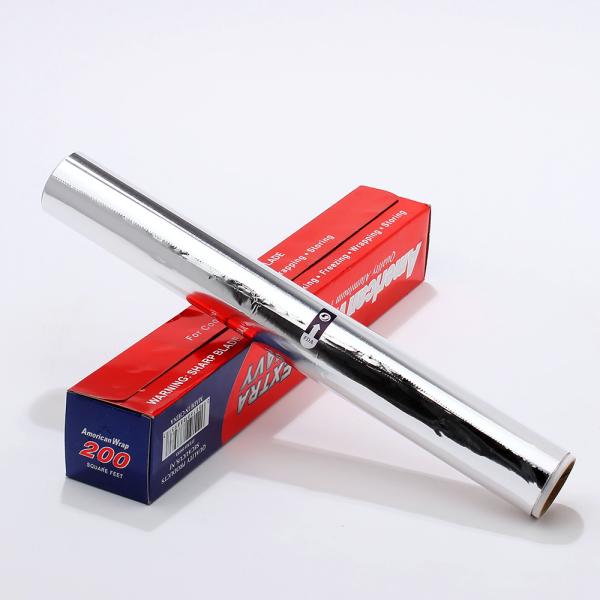 Service Food Grade Aluminum Tin Foil Roll with Silver Finish and Customized Width
