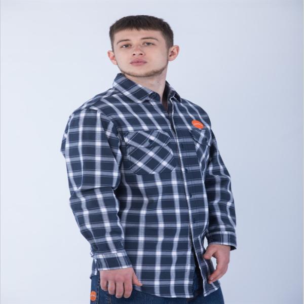 Twill 3 / 1 Weave Fire Retardant Work Shirt Long Sleeve Button Up