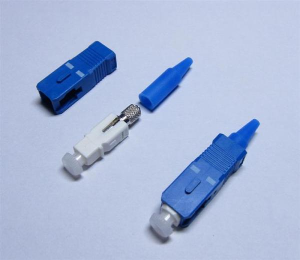 Conectores 62,5/125um de fibra óptica Singlemode do diâmetro do SC 0.9mm para a vasta área Networ