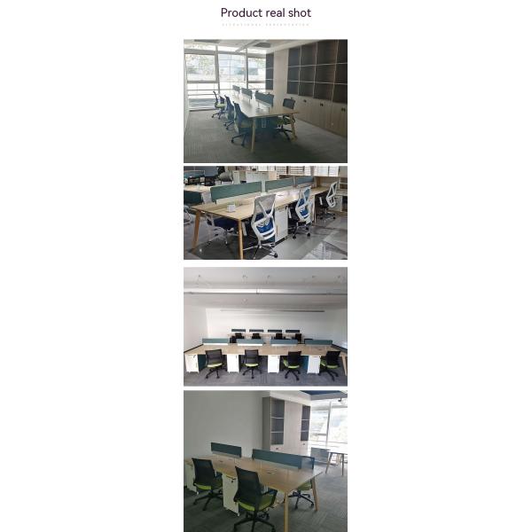 Muebles comerciales Moderno de madera sólida Escritorios y sillas para personal Estación de trabajo de finanzas