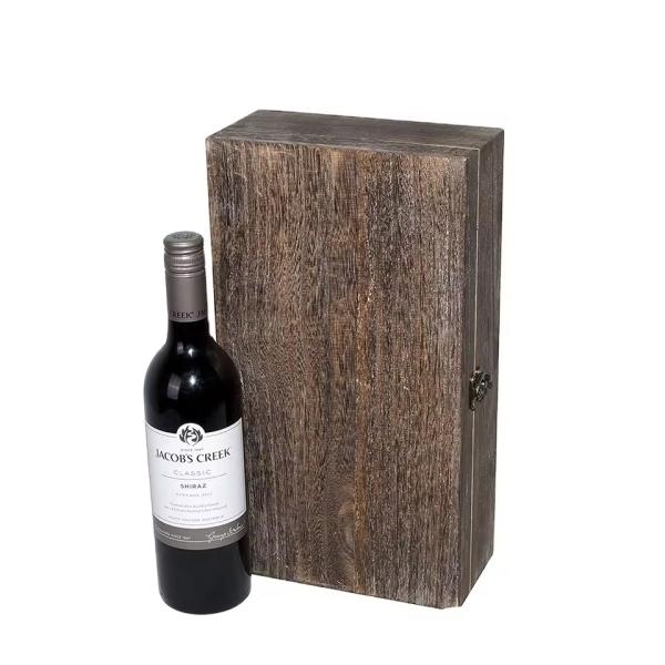 Rectangle Wooden Wine Box Engraved Personalized Bottle Box Unique Birthday Gift Idea