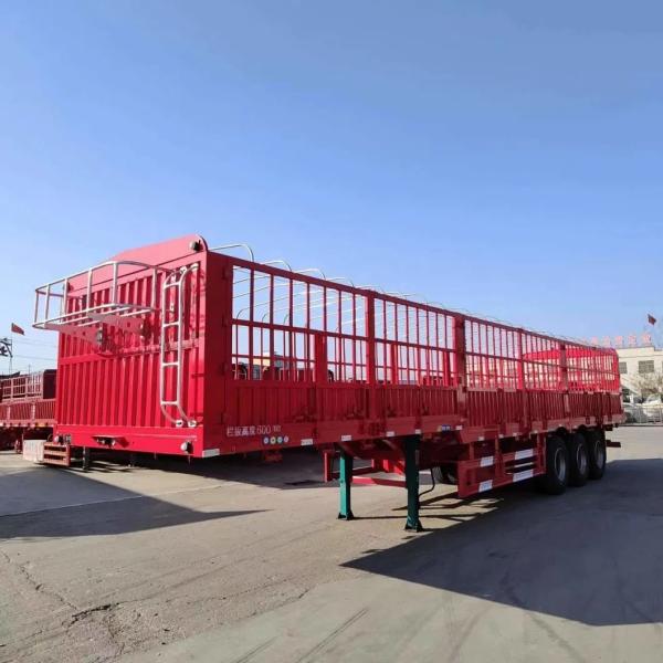 Fence Side Wall Pile High Fence Semi-Trailer with Tread 1820mm
