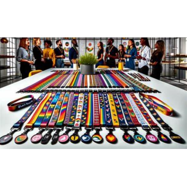 OEM Nylon Company Branded Lanyards Strap Silkscreen Printing