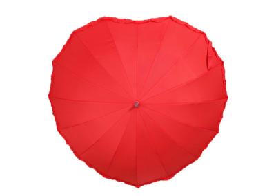 Red Heart Shaped Love Creative Umbrella Manual Control For Wedding Valentine