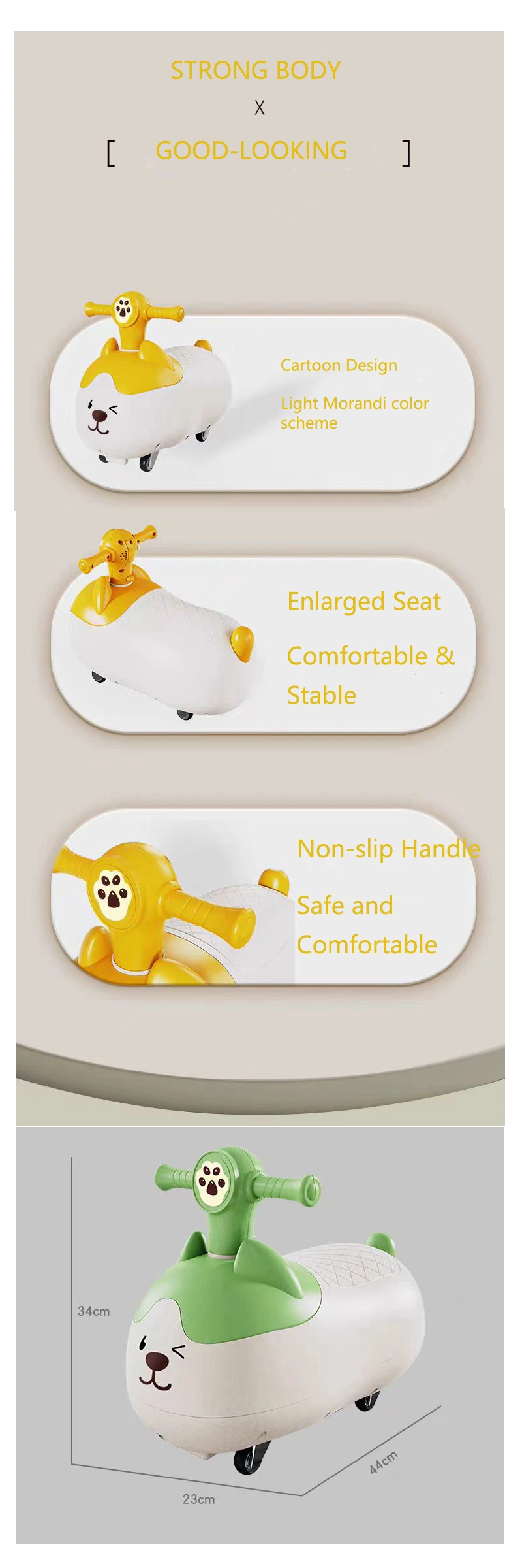 Детские катушки Девчонки и мальчики Слайдинг Твистер Автомобиль С Четырьмя Колесами Детка едет на игрушечном арахисовом автомобиле