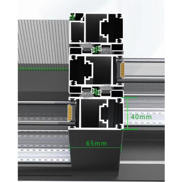 Домашние Алюминиевые двери Легкая установка Ламинированное стекло Сдвижная дверь 1,2 мм - 2,5 мм