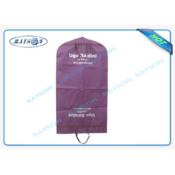 Eco Friendly Non Wove Fabric Bags , Suit Garment Bag Recyclable With Zipper