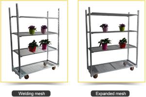 Eletro exterior galvanizado, cargo do carro da flor do trole 2.0*1800 milímetro