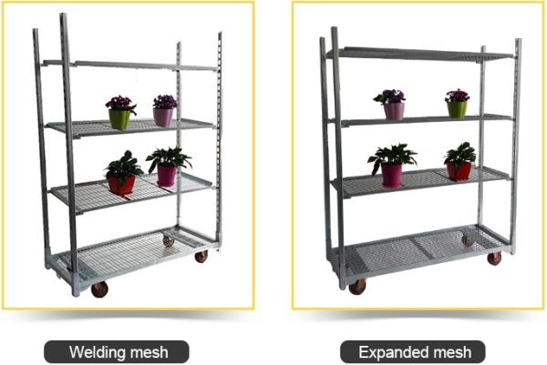 Eletro exterior galvanizado, cargo do carro da flor do trole 2.0*1800 milímetro da exposição da flor