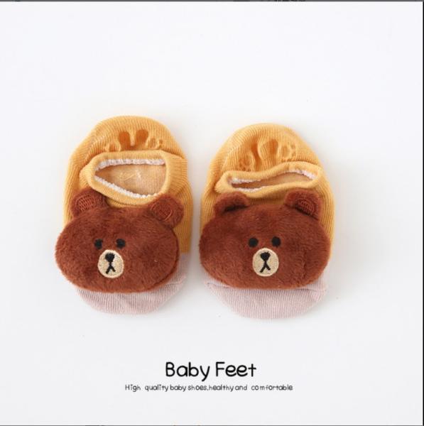 Hot sell summer baby bow socks with cute animal pattern anti-slip socks