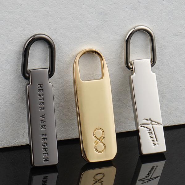 Fashionable Style Custom Metal Zipper Pulls For Handbag