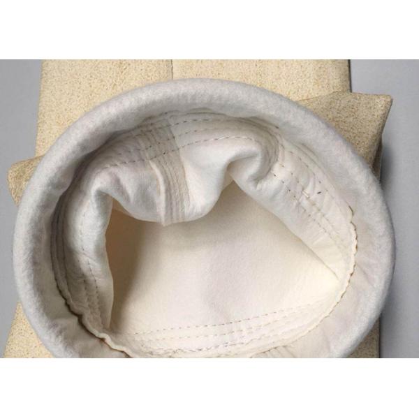 Non Woven Nomex / Aramid Filter Bag Industrial Dust Bag Abrasion Resistance