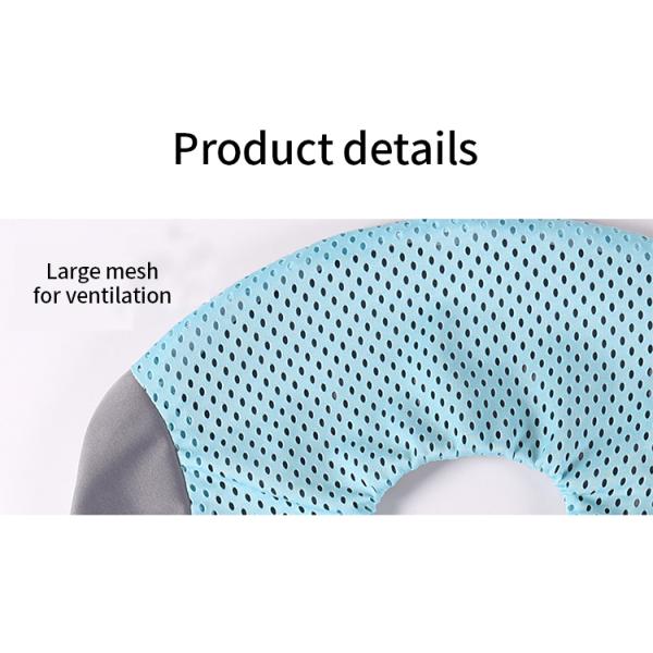 U-Shape Gel Memory Foam Pillow with Massage Function Made of Cotton Customized