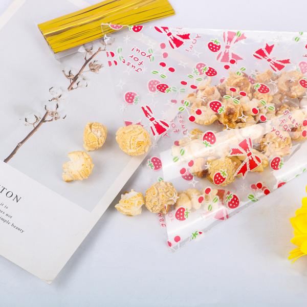 Рукав попкорна OPP напечатал сумки еды, печенье морозя пронзительный торт украшая сумки