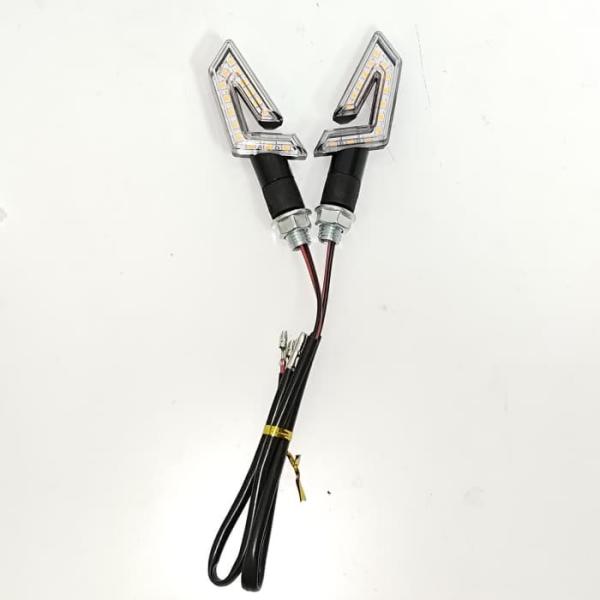 Motorcycle Universal LED Crystal With Wires Light Bulb Blinker