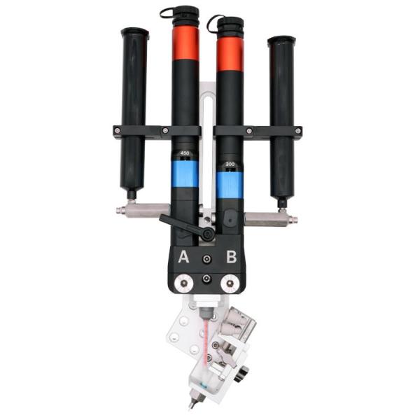 0.02ml Micro Precision Dual Tube Screw Valve Two Component AB Glue Dispensing Valve