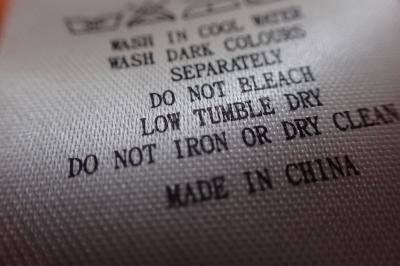 Washable Screen Printing Ribbon Care Woven Clothing Labels For Polo Shirt，Coat，Pants