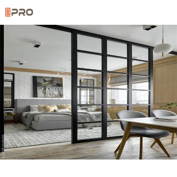Aluminum Sliding Glass Pocket Doors Interior Noiseless System