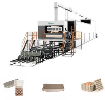 Máquina de fabricação de bandejas de ovos de papel de alta velocidade Máquina automática de fabricação de celulose moldada
