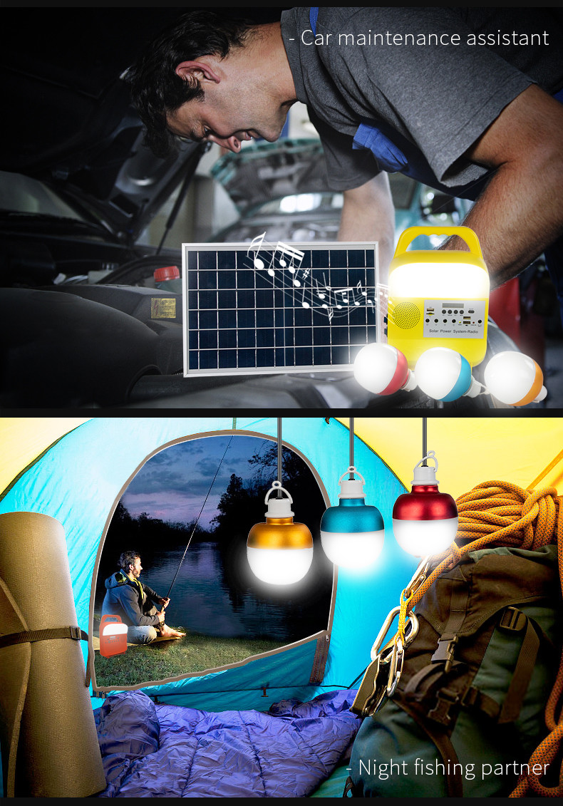 Солнечная система OEM 10000Hours 9W 6V 3 светлая для зон недостатка электричества
