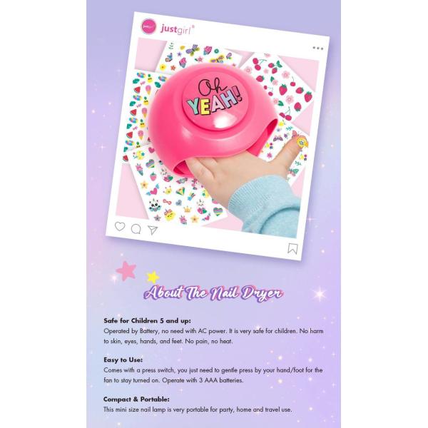 Fashion Toys Girl Kids Nail Kit With Nail Dryer And Nail Polish Eco Friendly
