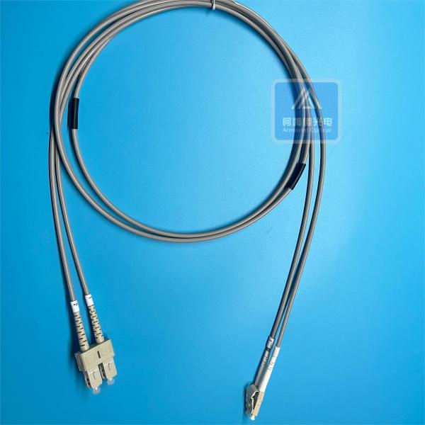 Cable à patch en fibre optique double blindé 3m DLC DSC 2x3.0mm gris LSZH FTTH Cable plat