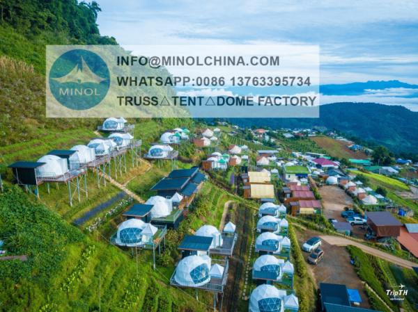 3.6M Transparent PVC Steel Pipe House Getaway Igloo Dome Tent Glamping Geodesic Domes