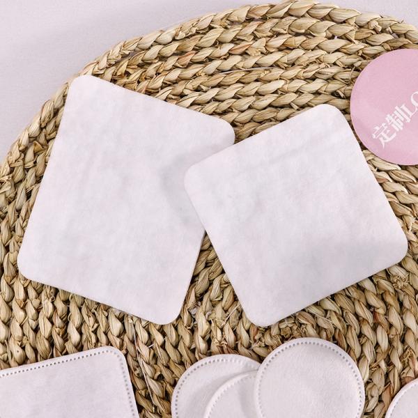 Disques de coton cosmétiques OEM, doux, sans peluche, pour le maquillage