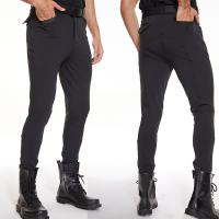 Haut pantalon noir d'équitation de culasses de jodhpurs de Waisted pour le mâle 320gsm