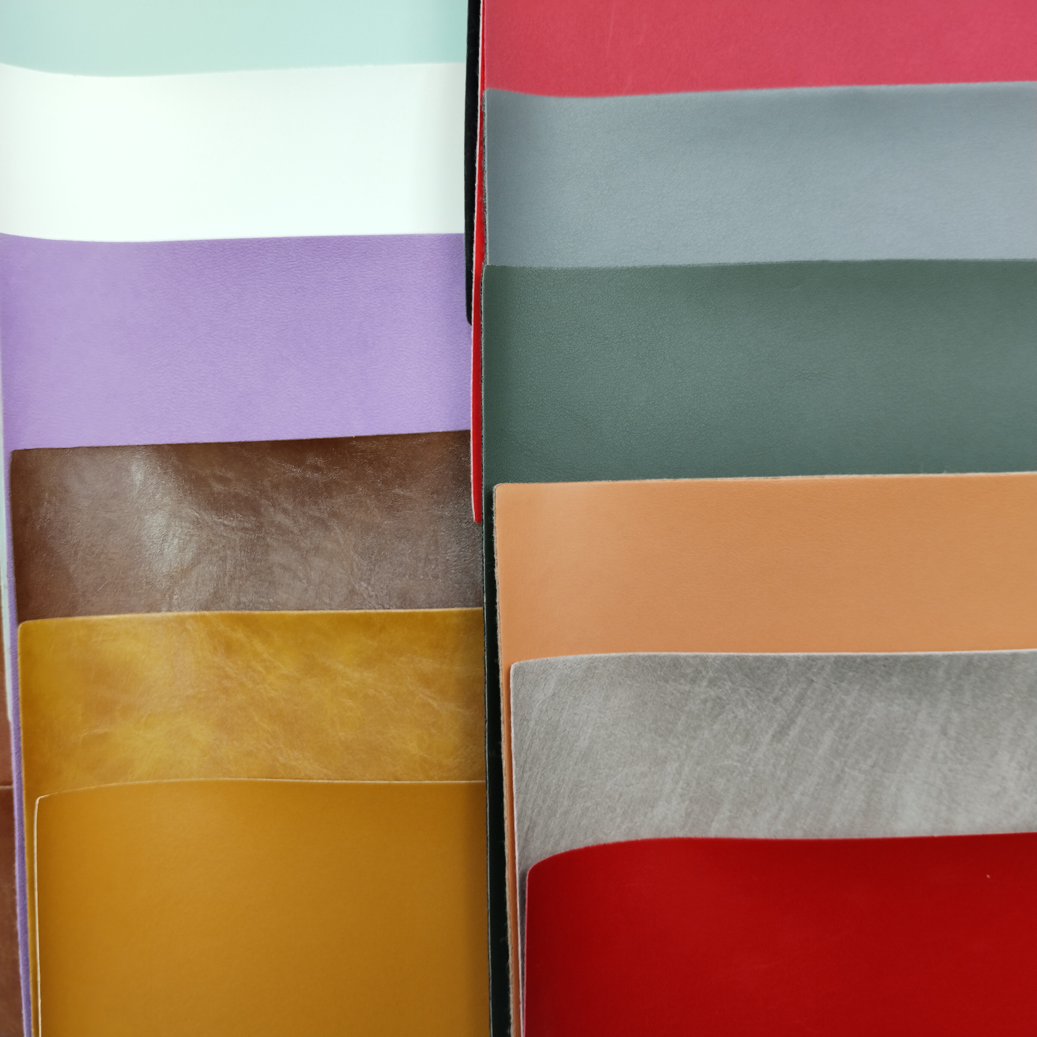High Quality PU Printed Synthetic Thermal Suede Leather Fabric Embossed Stretch Material for Making Notebook Garment Labels