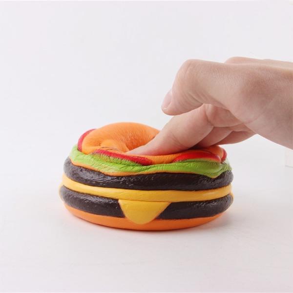 Cute Bread Jumbo Cat Head Burger Soft PU Stress Relief Slow Rising Squishy Scented Toys For Kids / Adults