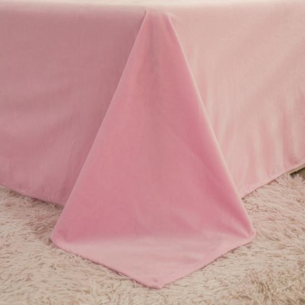 Fabric Density 173 * 118 Colored 4-Piece Mink Crystal Milk Rabbit Velvet Bedding Set