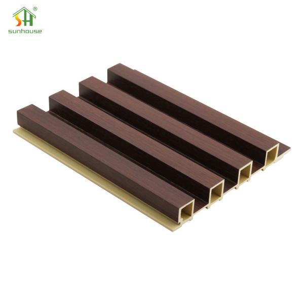 Wood Grain WPC Wall Panel for Restaurant Shop Wall Decoration Application