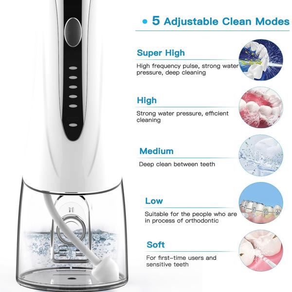 Household Ultrasonic Water Pick , water jet teeth cleaner FDA Approved