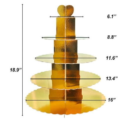 Biodegradable Red Colored Printed Paper Cupcake Stand In Gift Store