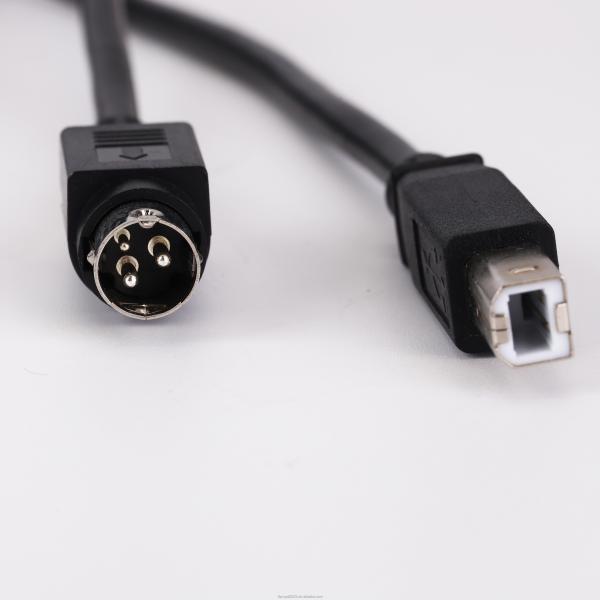 5A Nylon 24V Powered USB Cable To USB-B Male And Hosiden Plug For Printer