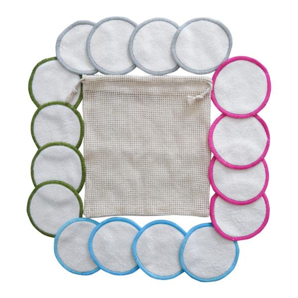 OEM Reusable Makeup Remover Pads With 2 Layer Super Absorb Dry / Ventilated Storage