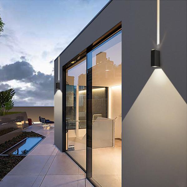 6W LED double-headed outdoor wall lights waterproof up and down lighting corridor balcony staircase courtyard wall