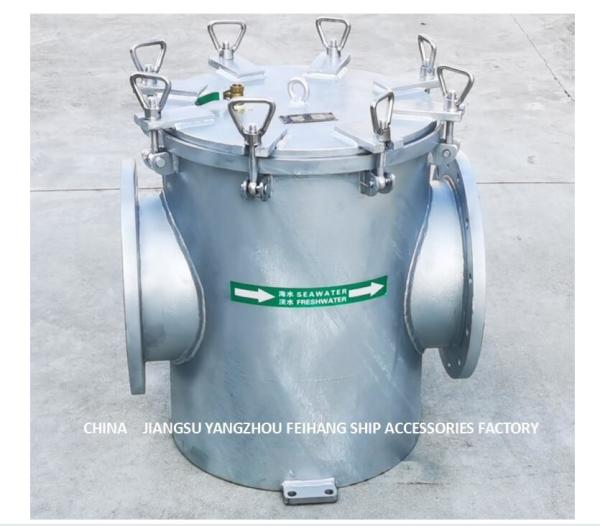 Straight-Through Carbon Steel Galvanized Seawater Filter For Auxiliary Machine Seawater Pump Inlet AS300 CB/T497-2012