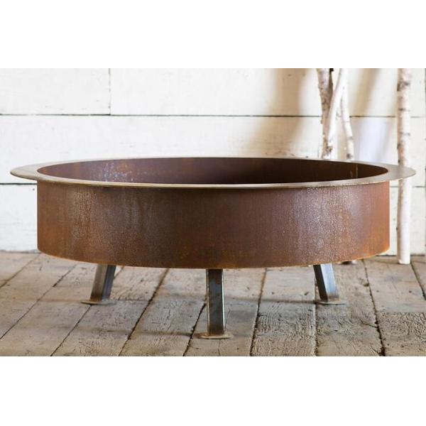 Outdoor Round Courtyard Metal Heating Brazier Fire Pit Corten Steel Fire Bowl